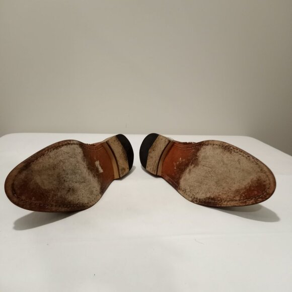 RED TAPE SADDLE TAN ROCHDALE LEATHER DRESS SHOE MEN SIZE 12 - Picture 6 of 8